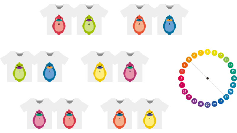 「ルリアン合唱団」という子ども合唱団のロゴとキャラクター